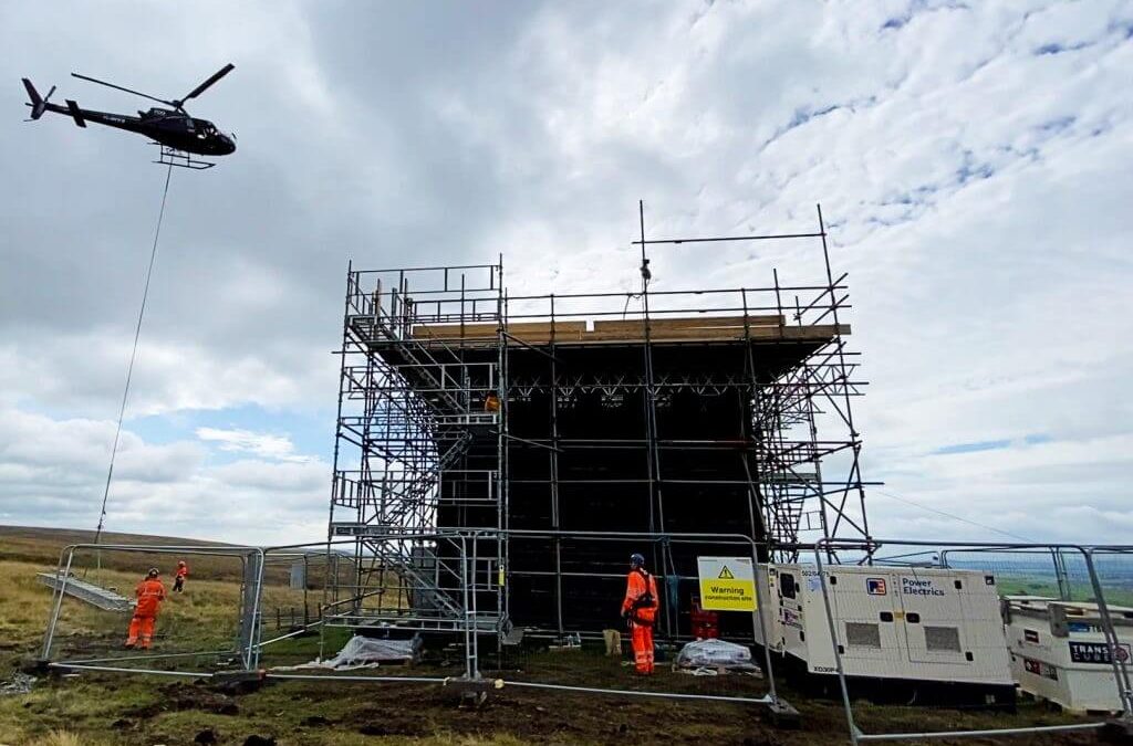 Remoting the Materials to Cowburn Tunnel ventilation shaft drainage Project by Helicopter