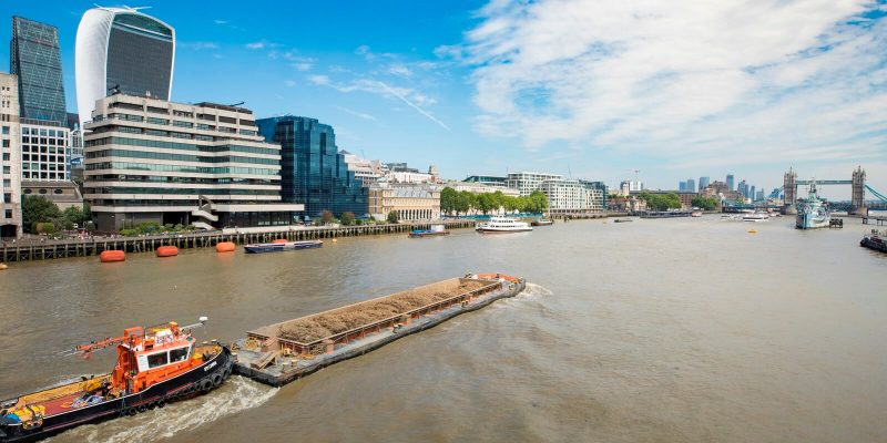 Tideway uses low-carbon river transportation for materials