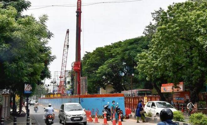 Chennai Metro Rail Construction site - ITD Cementation awarded two contracts