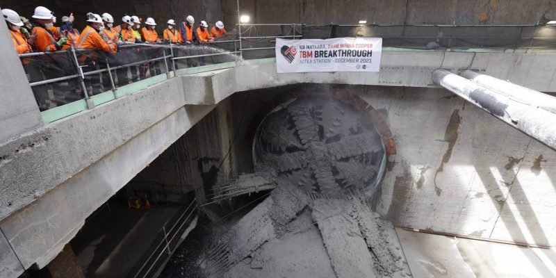 Dame Whina Cooper TBM Breakthrough in City Rail Link Project