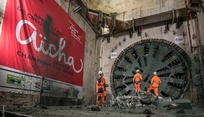 Salengro structure end of the route for the Aïcha tunnel boring machine!