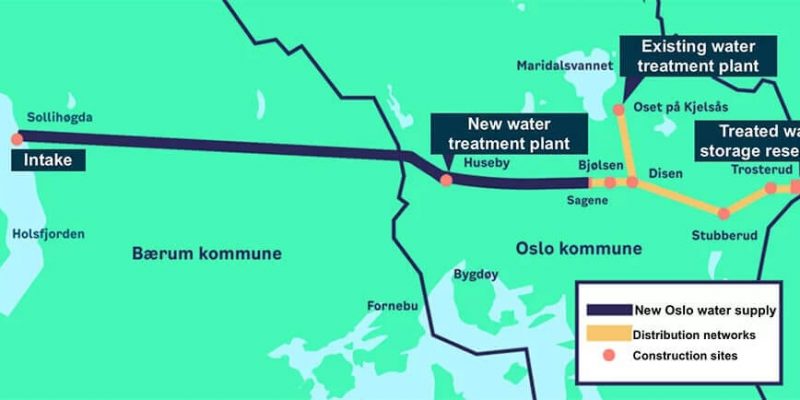 Oslo Water Tunnel Project Map