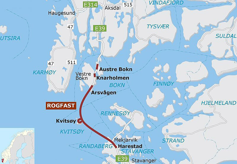 Rogfast Project Tunnel Route