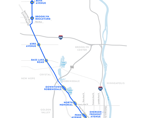 Minneapolis Blue Line Extension Route