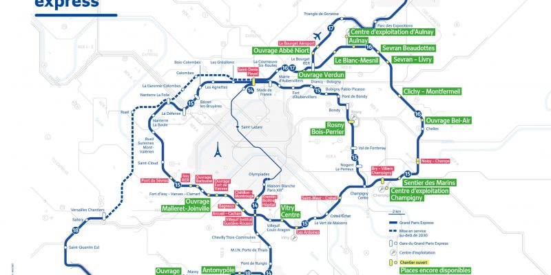 Grand Paris Express Tunnels Map