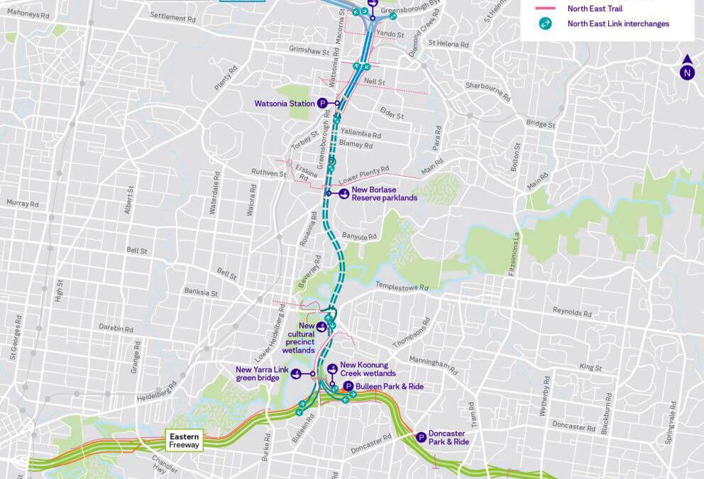Melbourne Road Tunnels Route