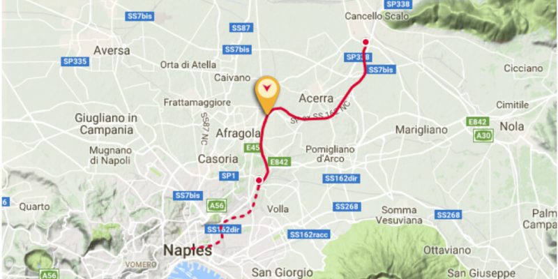 Naples-Bari Line Map