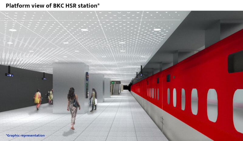 Platform view of BKC HSR Station