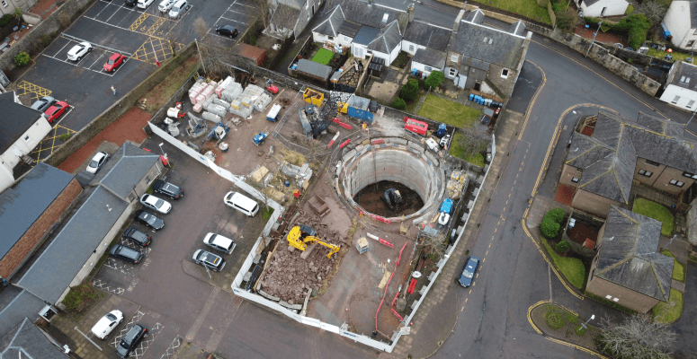 Lanarkshire Sewer Project Site