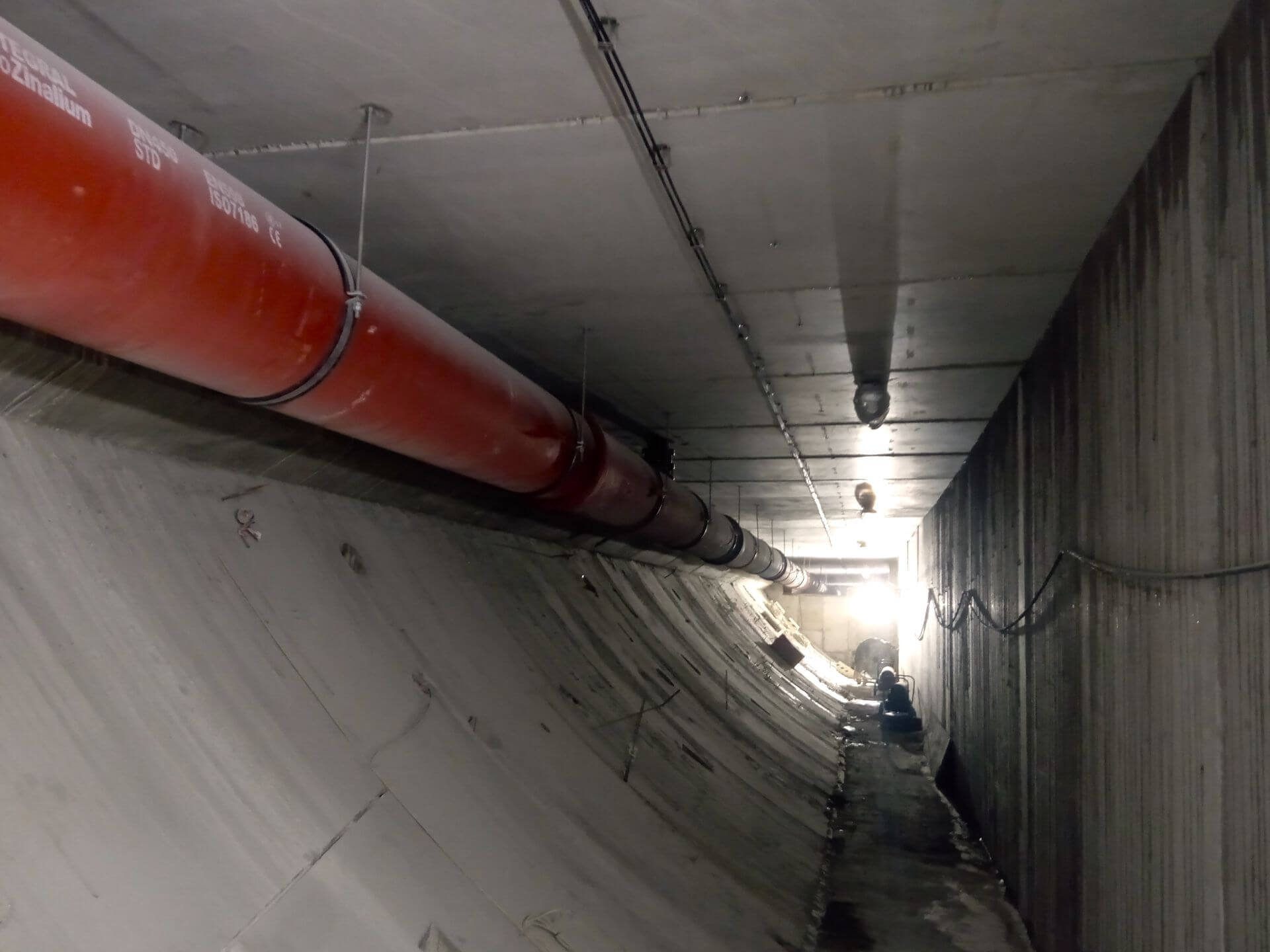 EE2 Emergency Exit in the Tunnel Top Brackets Installed