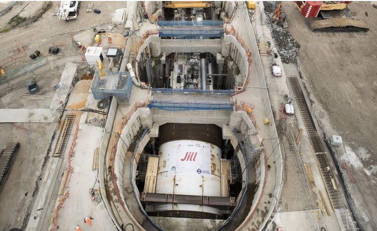 Massive TBM in Silvertown Tunnel Project