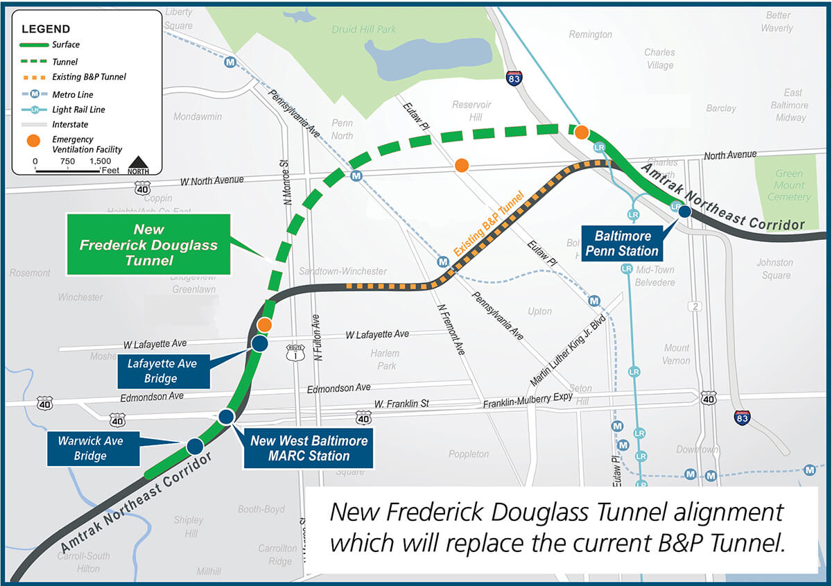 B&P Tunnel Replacement Program Route