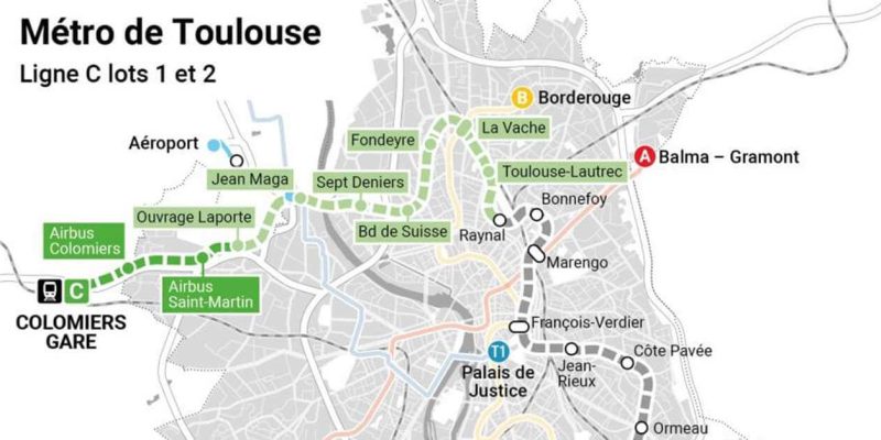 Toulouse Metro Route Map