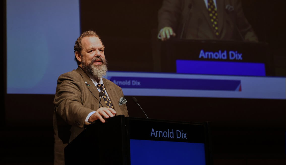 ITA president Arnold Dix at a Press Conference at WTC2023