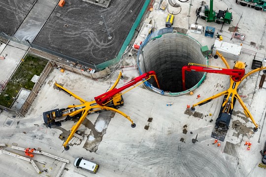 London Power Tunnels Cement-Free Concrete Pour