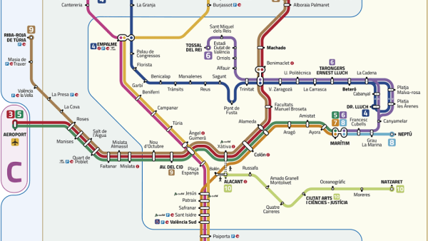 Metrovalencia Network Map