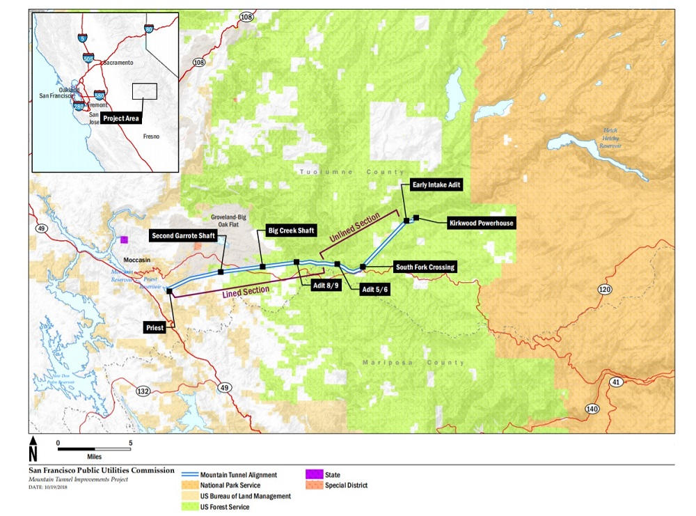 Michels Wins SFPUC Mountain Tunnel Improvements Project