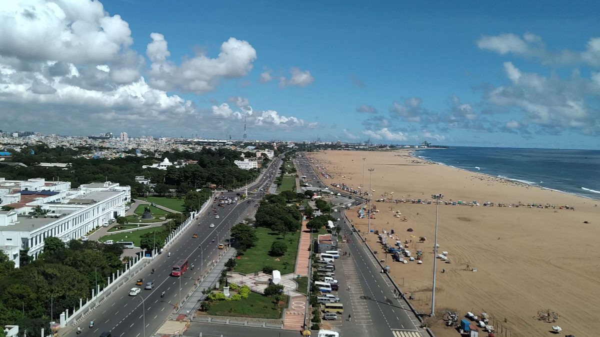 Chennai bird's eye view in India