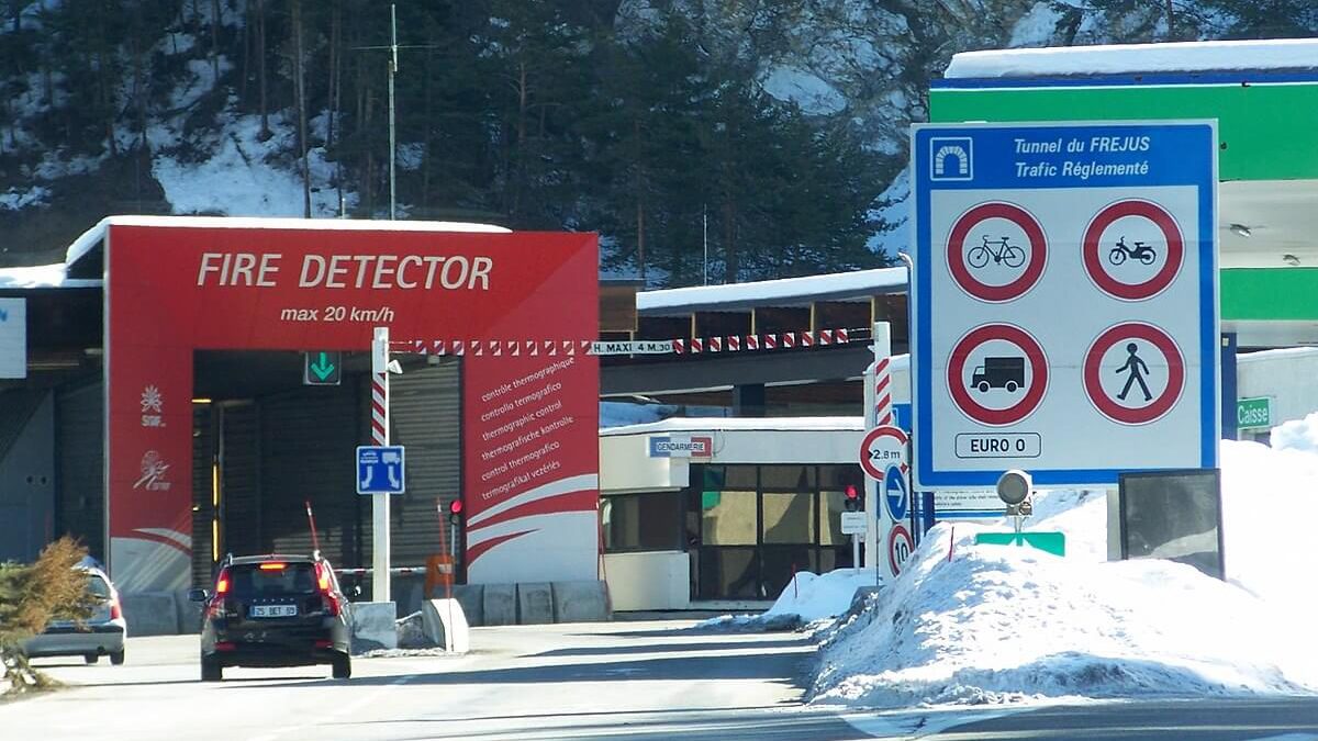 Frejus tunnel entrance in Italy