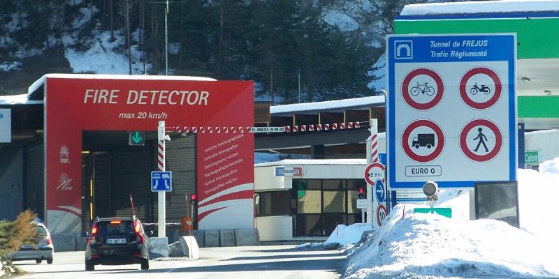 Frejus tunnel entrance in Italy