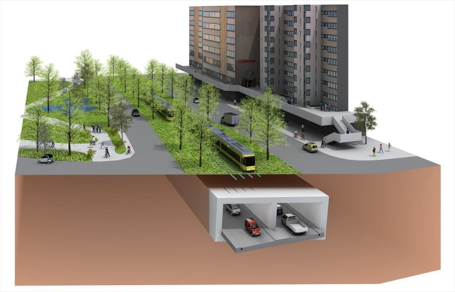 Germany Light Metro and Road 3D Design