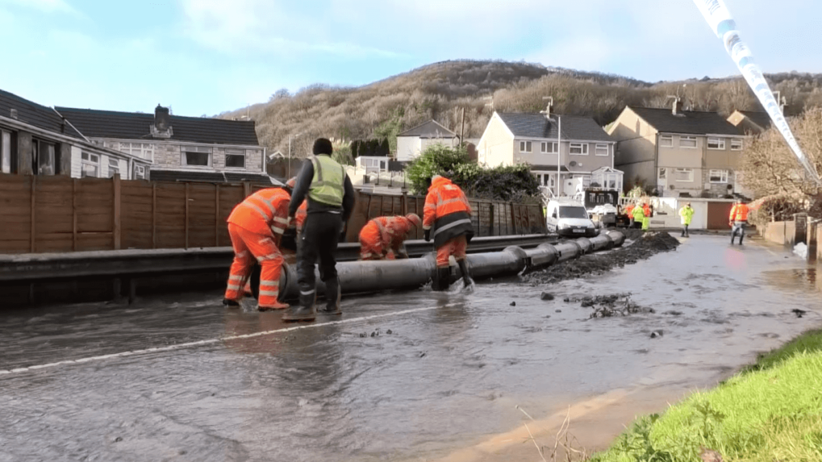 Skewen flooding is preventing by new mine water system