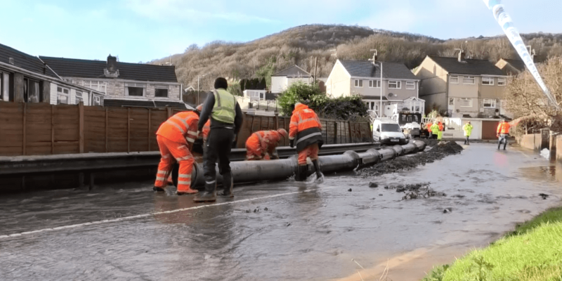 Skewen flooding is preventing by new mine water system