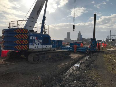 Old Oak Common Retaining Wall Construction Site