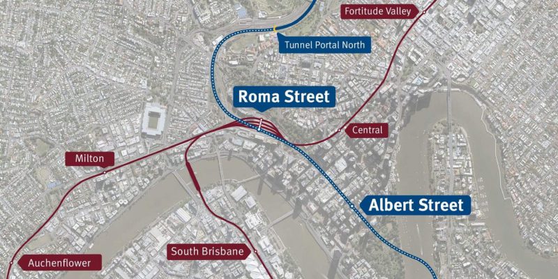 Cross River Rail Alignment Map