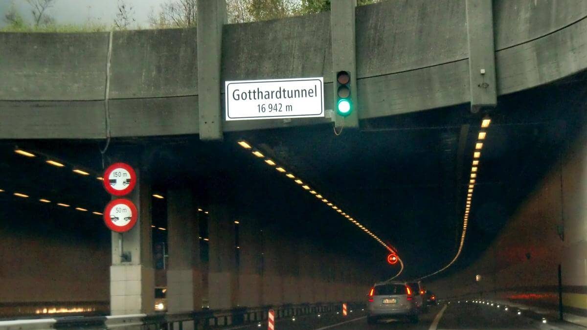 Gotthard Road Tunnel Entrance