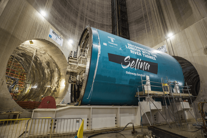 Selina TBM under Brunel’s Thames Tunnel near Wapping in London