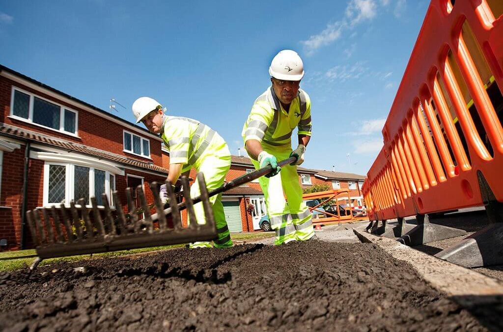 Amey Sheffield Pavement resurfacing road workers for Yorkshire Highways