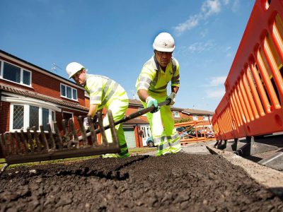 Amey Sheffield Pavement resurfacing road workers for Yorkshire Highways