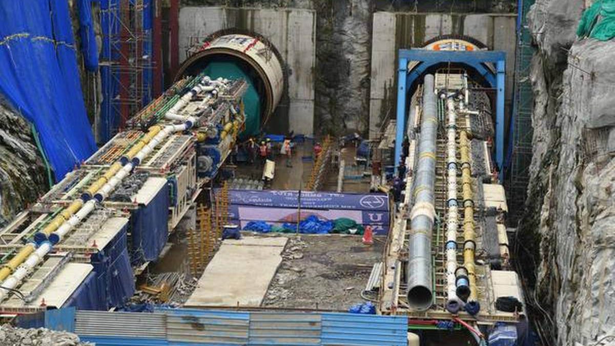 Namma Metro TBM URJA Tunnel Breakthrough at Shivajinagar metro station