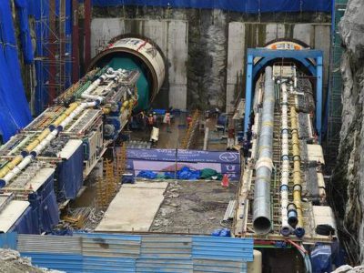 Namma Metro TBM URJA Tunnel Breakthrough at Shivajinagar metro station