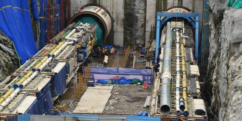 Namma Metro TBM URJA Tunnel Breakthrough at Shivajinagar metro station