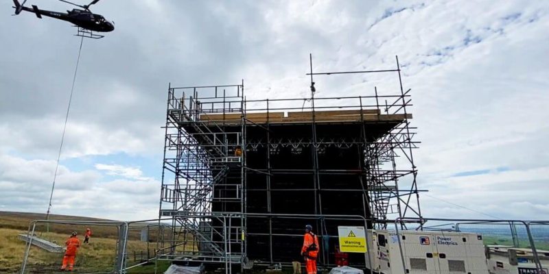 Remoting the Materials to Cowburn Tunnel ventilation shaft drainage Project by Helicopter