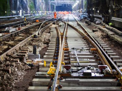 workers working on railway