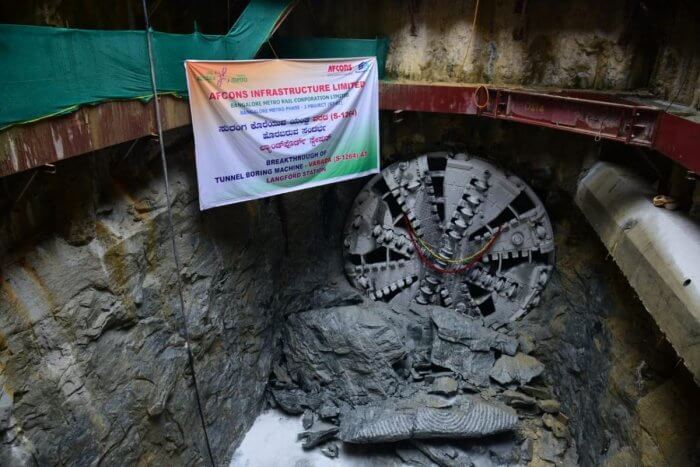 Breakthrough in Namma Metro tunneling Project