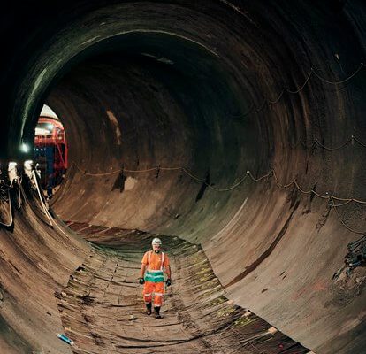 the main tunnel at carnwath road fulham Tideway Project