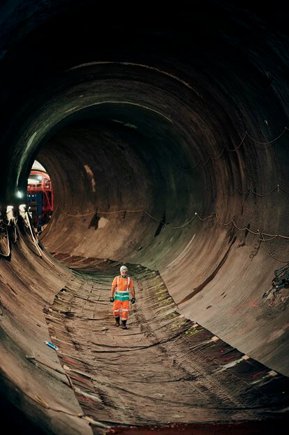 the main tunnel at carnwath road fulham Tideway Project