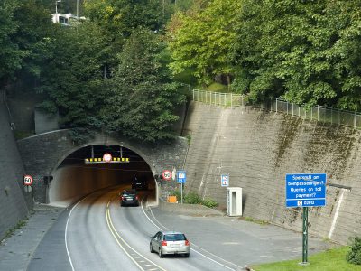 Damsgard and Nygard tunnels on road Rv 555