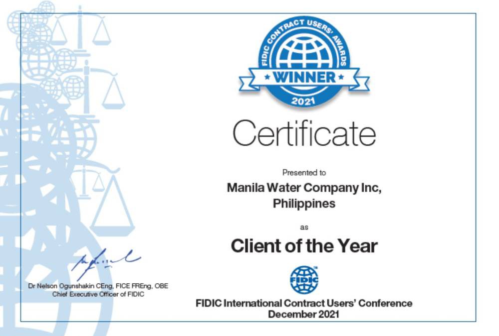 FIDIC Client of the Year - Manila Water