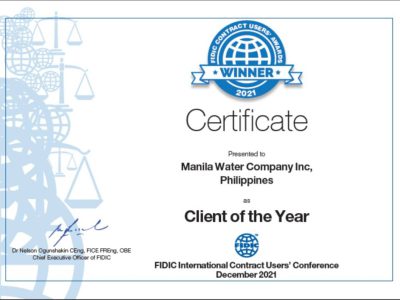 FIDIC Client of the Year - Manila Water