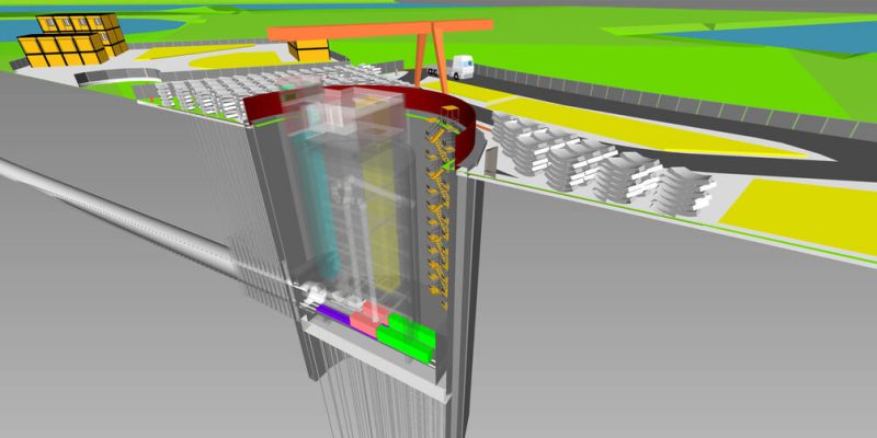 Implenia building district heating tunnel under the Elbe