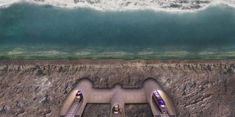 Irish Sea Tunnel 3D Model Illustrated