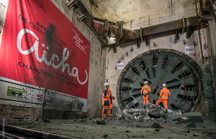 Salengro structure end of the route for the Aïcha tunnel boring machine!