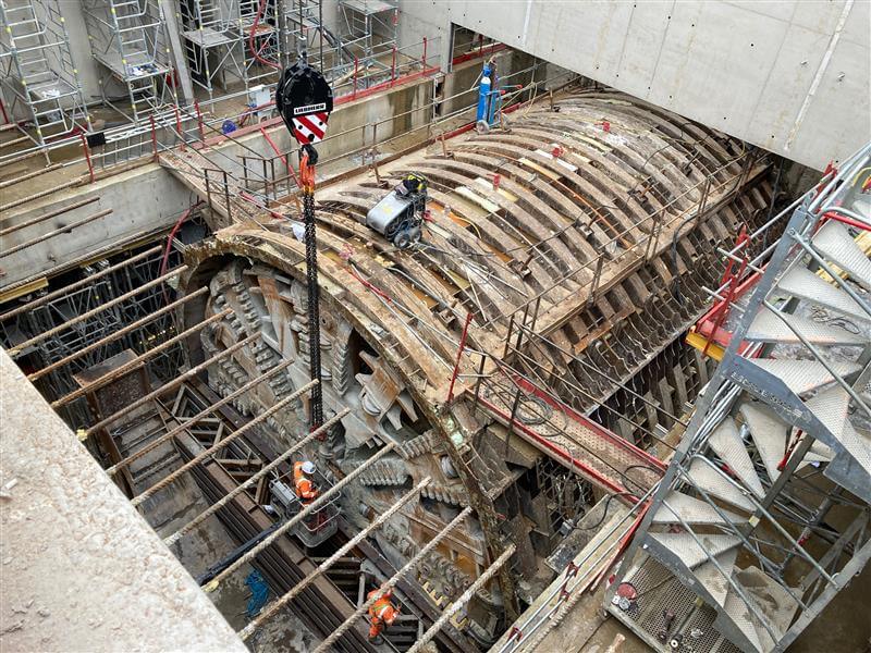 the Florence tunnel boring machine in Le Bourget Airport station