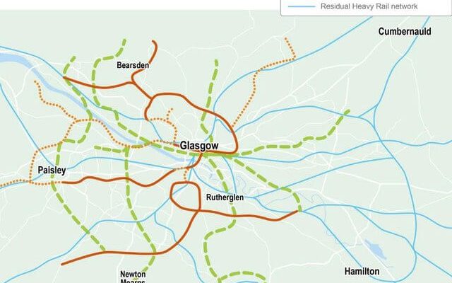 Glasgow metro and rails transport system