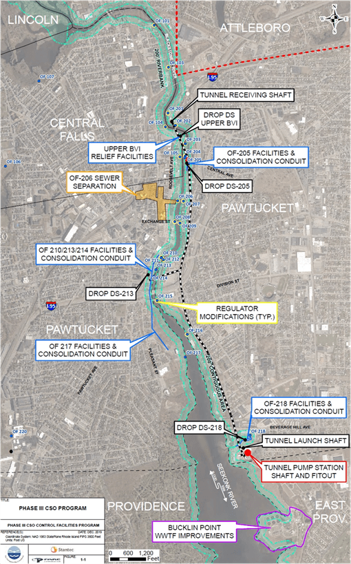 Pawtucket Tunnel Project Map